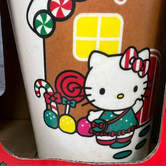 Christmas Sanrio Hello Kitty Double Sided Gingerbread House Bamboo Tumbler/Cups - Picture 10 of 12